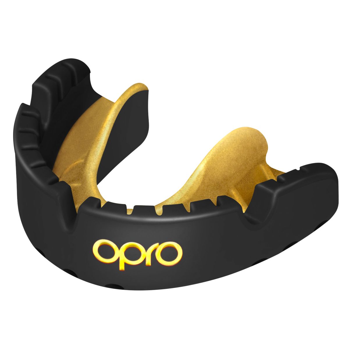 Gold Ultra Fit Mundschutz für Zahnspangen Schwarz-Gold